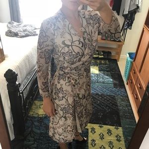 Pendleton silk wrap dress size 8